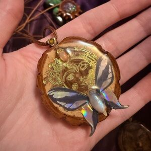 Holographic Butterfly Pendant Necklace